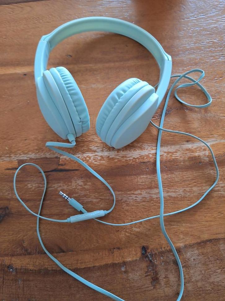 Lichtgroene koptelefoon voor kinderen - Bedraad, Audio, Tv en Foto, Koptelefoons, Gebruikt, Op oor (supra aural), Overige merken