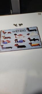 lot items dashond, blikken panelen en bronzen dashondjes, Ophalen of Verzenden