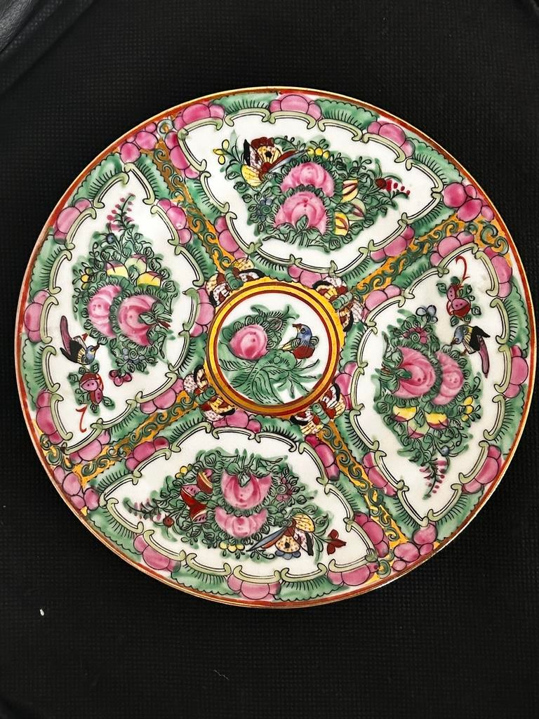 Chinees famille rose vintage bord, Antiek en Kunst, Antiek | Servies los, Verzenden