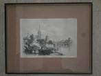 Prent Maastricht Sint Servaasbrug in lijst, Antiek en Kunst, Ophalen of Verzenden