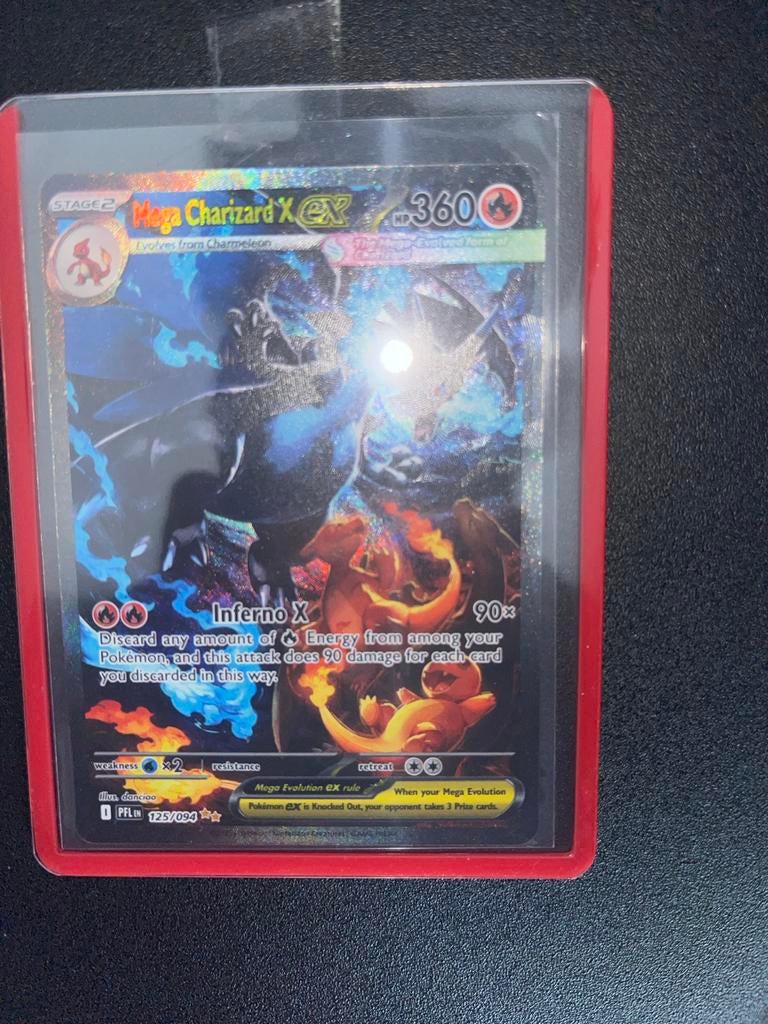 Pokémon Mega Charizard X EX kaart, Hobby en Vrije tijd, Verzamelkaartspellen | Pokémon, Ophalen of Verzenden, Gebruikt, Losse kaart