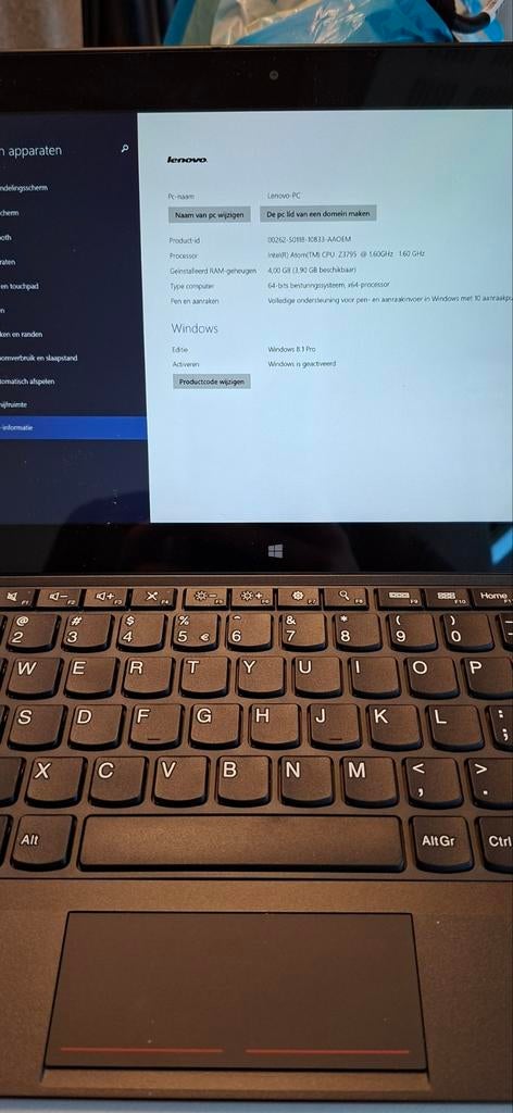 Lenovo ThinkPad 10 tablet met toetsenbord en pen, Refurbished, Ophalen of Verzenden, 64 GB, Lenovo