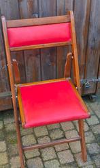 Vintage Kerk Klapstoel Jaren '70 - Stevig en Goede Staat, Gebruikt, Ophalen of Verzenden, Vintage, Jaren '70, Kerk, Rood