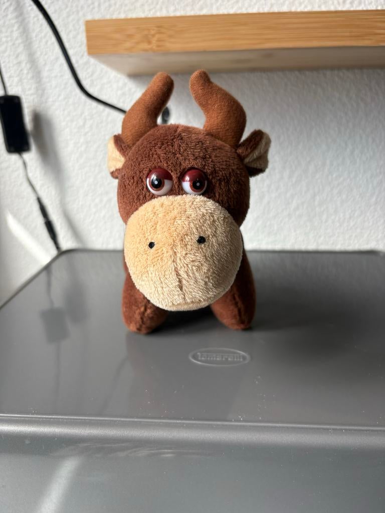 Leuke bruine knuffel stier van Toykits, Kinderen en Baby's, Speelgoed | Knuffels en Pluche, Ophalen, Overige merken, Overige karakters