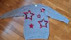 Grijze trui met glitter sterren maat 140, Meisje, Trui of Vest, Ophalen of Verzenden, Zo goed als nieuw