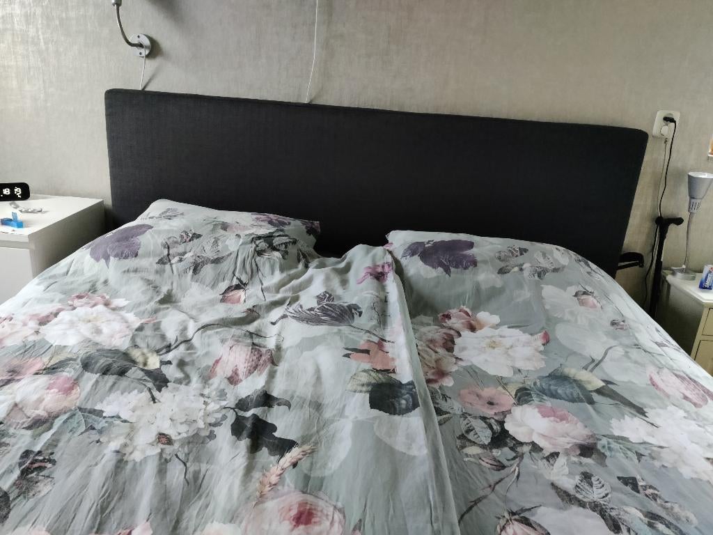 Boxsprings bed, Ophalen, Gebruikt, Zwart, Tweepersoons