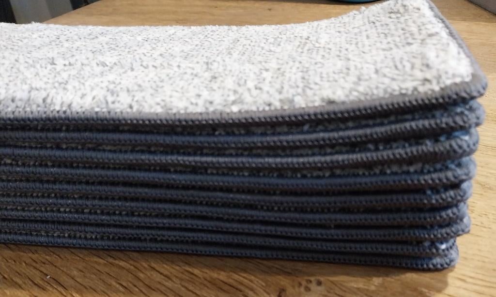 9x Microfiber Dweil pad Mop Vloerwisser Reinig 33x12cm nieuw, Ophalen of Verzenden, Mop of Dweil