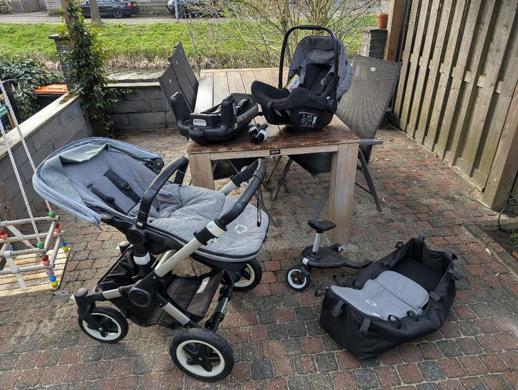Bugaboo kinderwagen set – zeer compleet (wagen+auto+access), Ophalen, Gebruikt, Bugaboo, Combiwagen