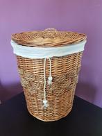 retro vintage rieten wasmand wasbox was mand riet touw, Ophalen, Gebruikt, Overige kleuren, Overige typen