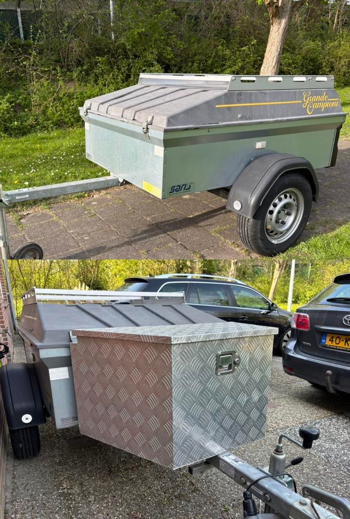 Saris bagagewagen Grande Campioni + alu disselbak, Auto diversen, Ophalen, Gebruikt