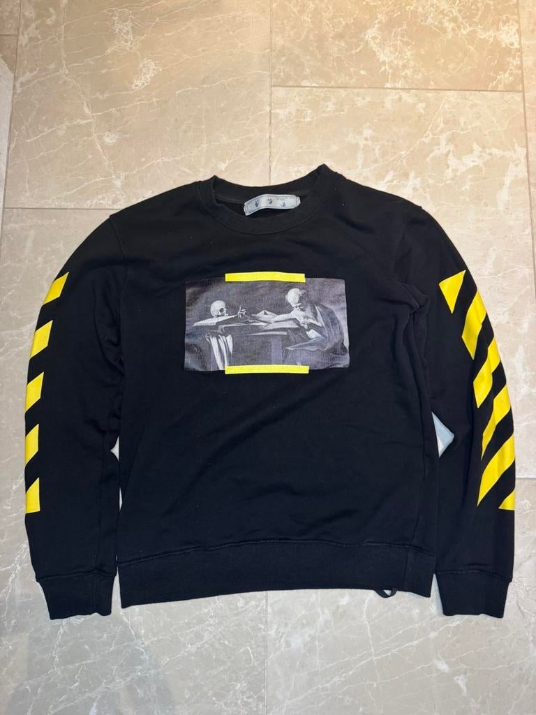 Off-White Caravaggio Crewneck Sweater, Ophalen of Verzenden, Zo goed als nieuw, Maat 46 (S) of kleiner, Zwart