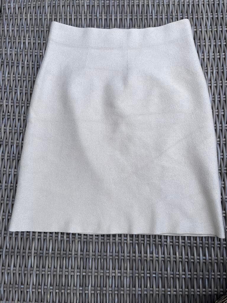 Rokje beige/grijs maat m/l ideale kleur goede pasform Luc-ce, Kleding | Dames, Maat 38/40 (M), Beige, Ophalen of Verzenden, Knielengte