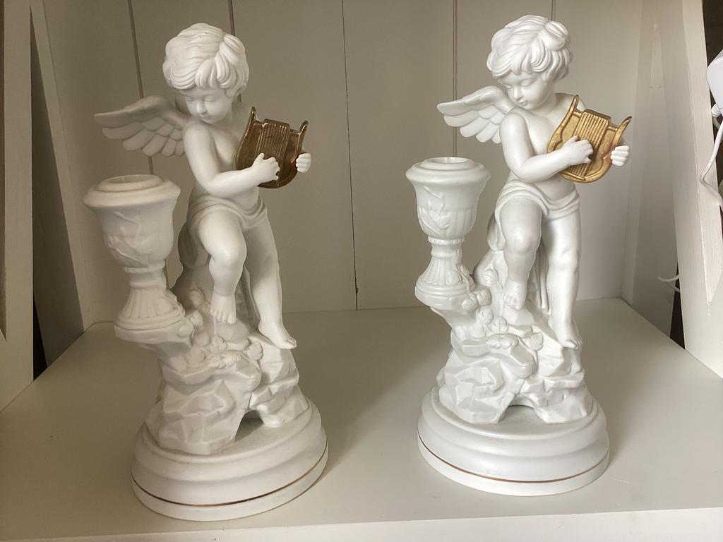 Twee engelenkandelaars, Ophalen of Verzenden, Zo goed als nieuw, Dier