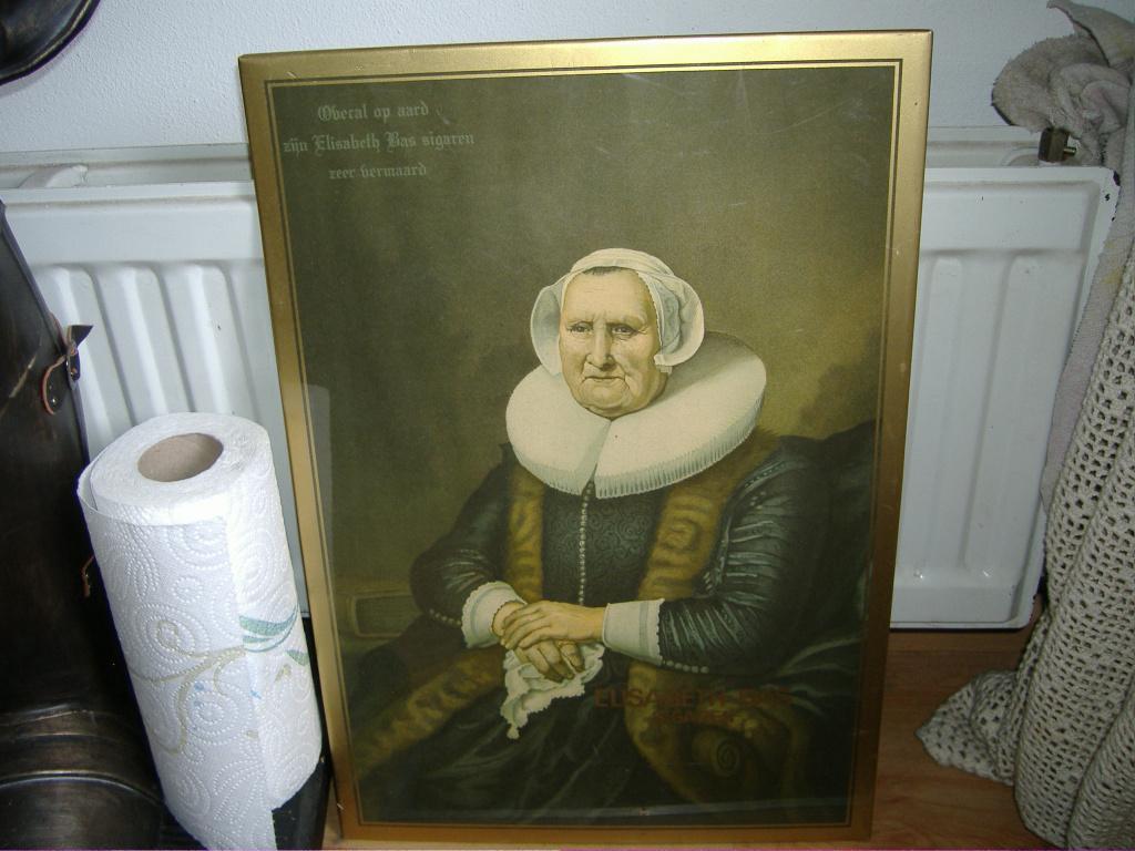 elisabeht bas bord, Ophalen of Verzenden, Gebruikt, Reclamebord