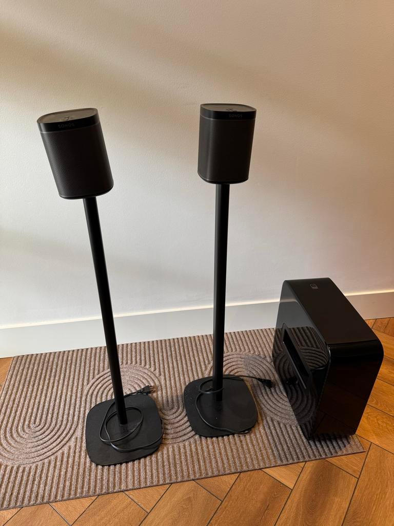 Complete Sonos set - Zwart - Uitstekende staat, Ophalen of Verzenden, Zo goed als nieuw, Complete surroundset, Sonos