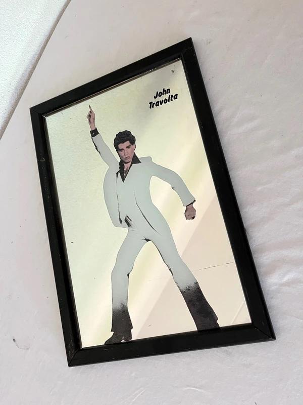 Spiegel John Travolta Saturday Night Fever Grease Film TV, Ophalen of Verzenden, Huis en Inrichting