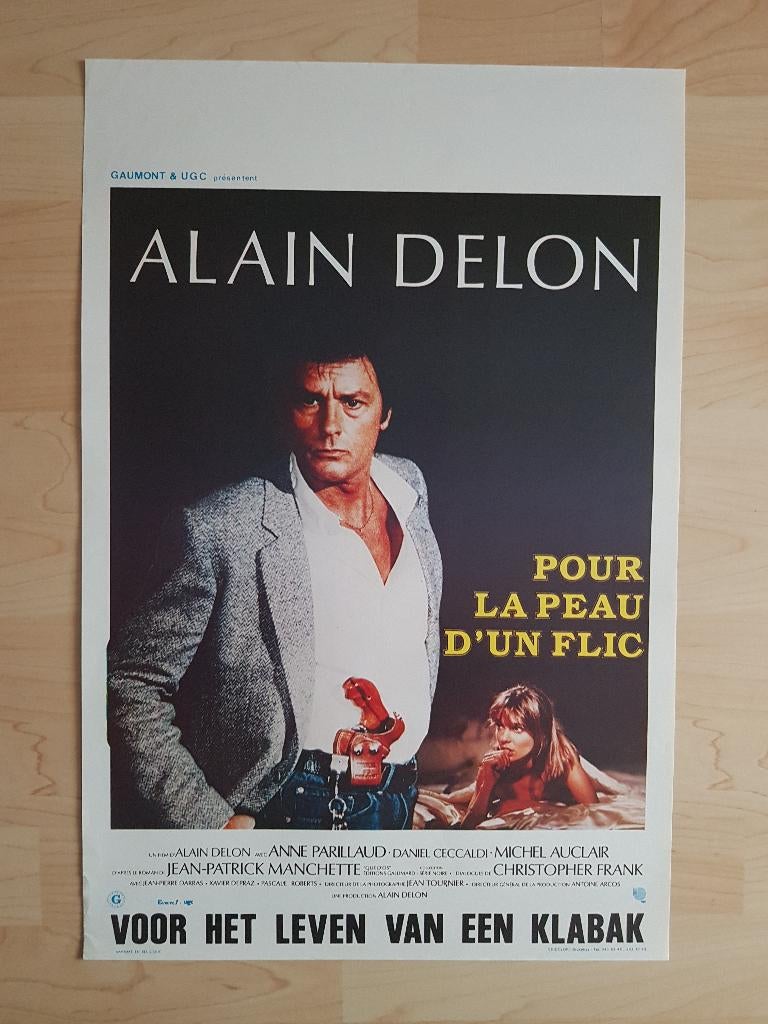 filmaffiche Alain Delon Pour la peau d'un flic filmposter, Rechthoekig Staand, Ophalen of Verzenden, Zo goed als nieuw, A1 t/m A3