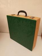 Vintage vinyl LP-koffer uit de jaren 70 groen, Ophalen of Verzenden, Audio en Video