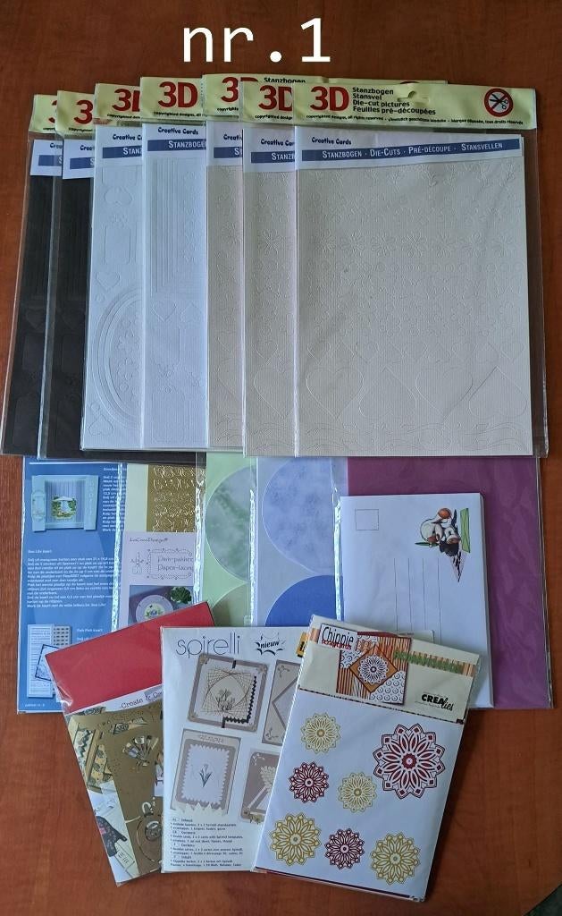 DIVERSE HOBBY PAKKETJES VOOR KAARTEN MAKEN, Ophalen of Verzenden, Nieuw, Overige thema's, Overige typen