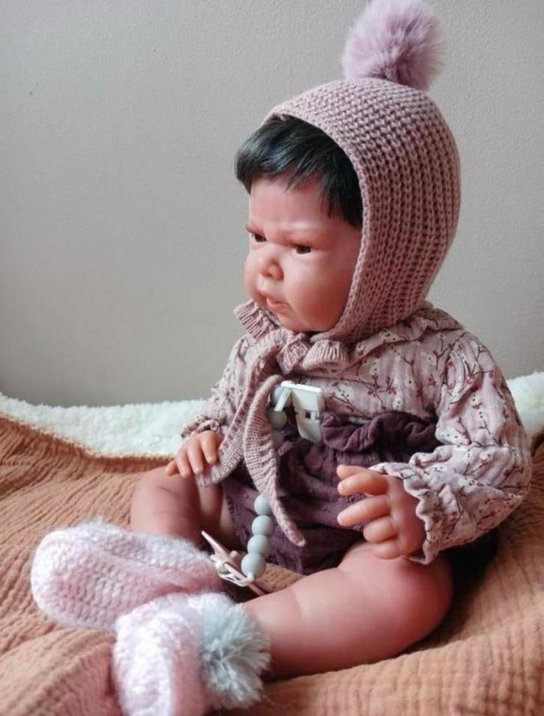 Antonio juan deluxe reborn baby pop ( €45.-euro ), Verzamelen, Verzenden, Zo goed als nieuw, Babypop, Levensecht of Reborn