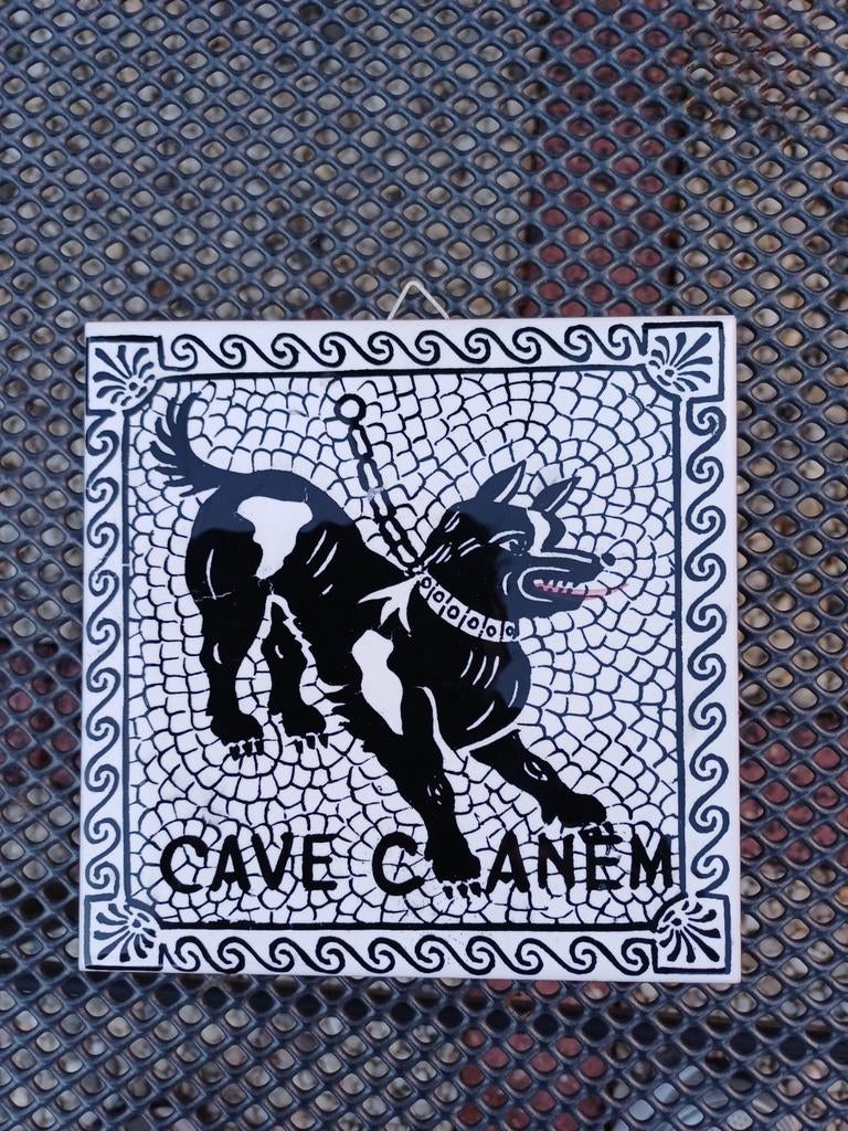 CAVE CANEM KERAMIEK TEGEL., Ophalen of Verzenden