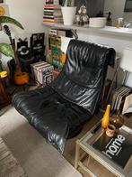 Vintage Leren Stoel, Huis en Inrichting, Fauteuils, Ophalen, Gebruikt, 75 tot 100 cm, 50 tot 75 cm