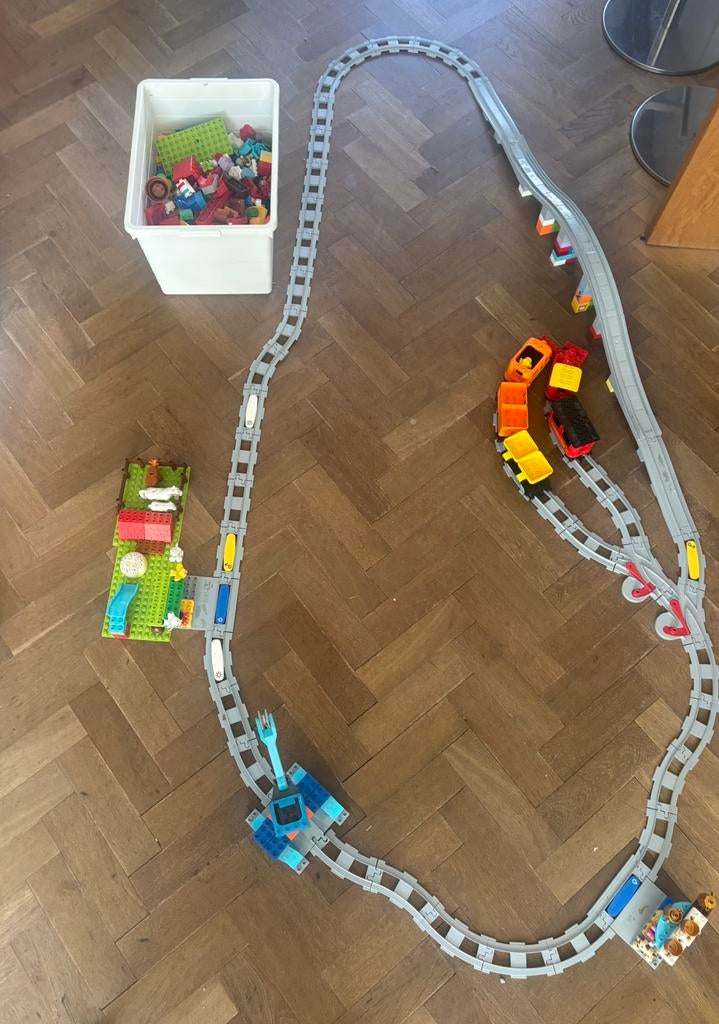 Duplo goederentrein en stoomtrein!, Ophalen of Verzenden, Zo goed als nieuw