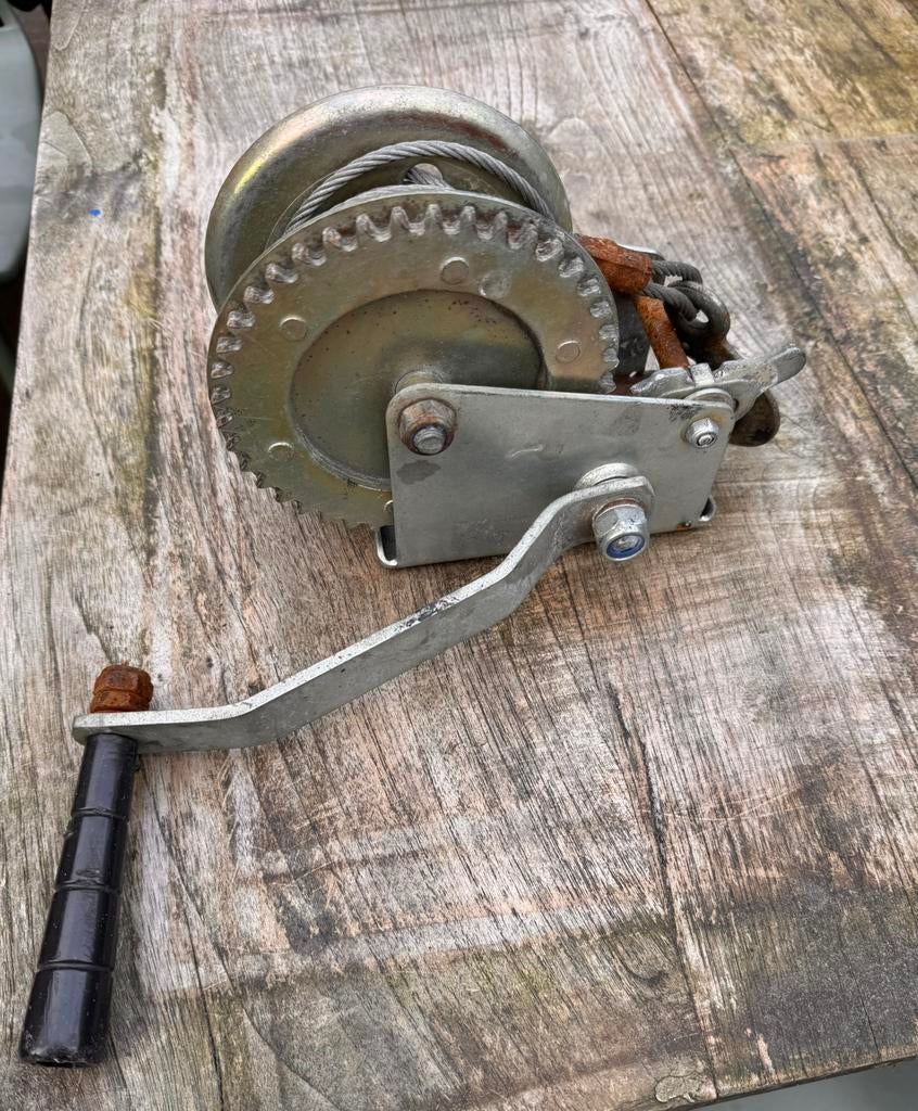 Lier / bootlier met ratel, Ophalen of Verzenden, Gebruikt