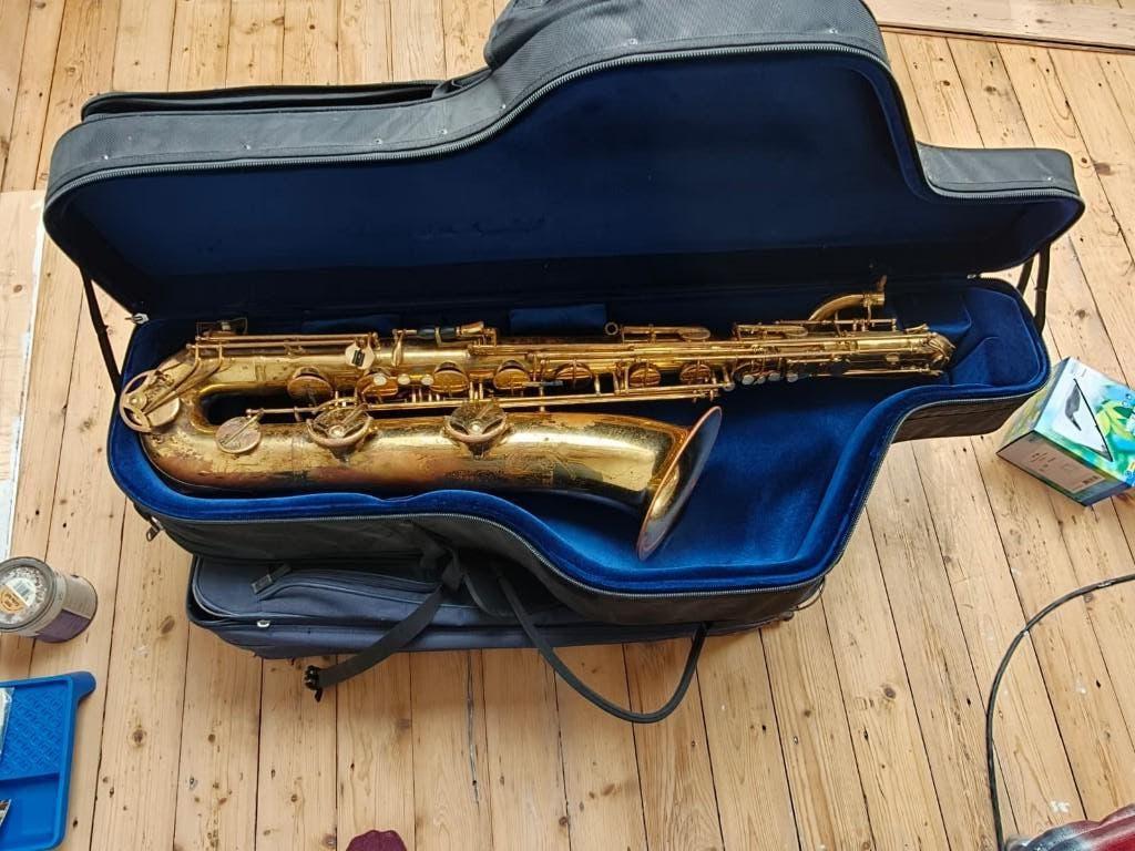 King Tempo (Keilwerth) Baritone saxophone Baritonsaxofoon, Gebruikt, Contact@buffetcrampon.com, Keilwerth, Ophalen of Verzenden