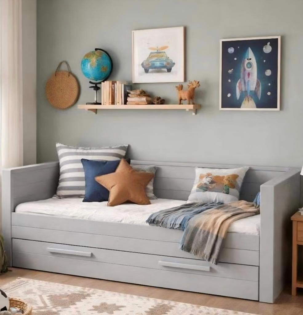 Bedbank Dennis - Woood, Ophalen, Gebruikt, 90 cm, Eenpersoons