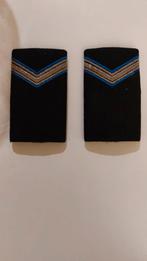 Epauletten zwart met goud en blauw Koninklijke marechaussee, Ophalen of Verzenden