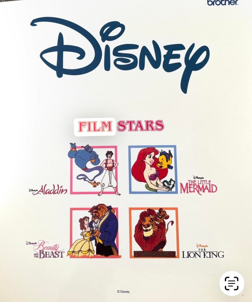 Borduurkaart Brother. Disney  Filmstars, Ophalen of Verzenden, Zo goed als nieuw, Naaimachine, Brother
