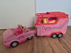 Vintage Barbie paardentrailer met auto en accessoires, Ophalen, Gebruikt, Meisje