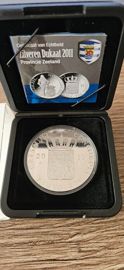 Zilveren Dukaat 2011 ZEELAND proof in orginele doosje, Koningin Beatrix, Zilver, Losse munt, Overige waardes
