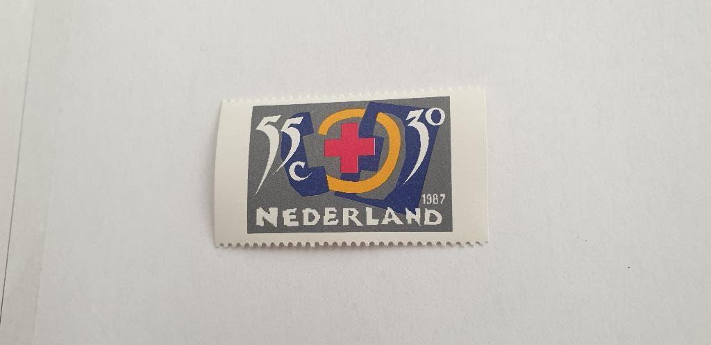 6741 nederland rode kruiszegel 1987 postfris, Verzenden