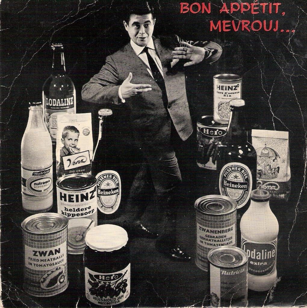 Heineken,Heinz, Lodaline. Venz, Nutroma, Zwanenberg vinyl, Ophalen, Reclamebord