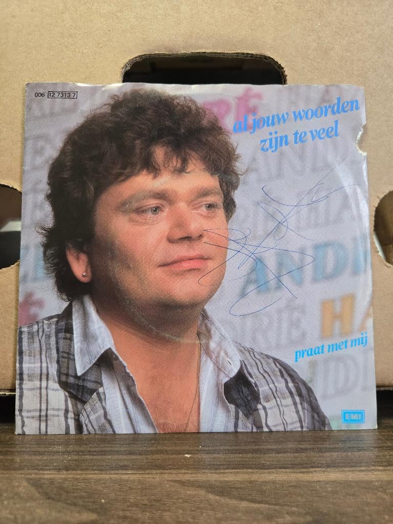 Andre Hazes - Al jouw woorden zijn te veel, Cd's en Dvd's, Vinyl Singles, 7 inch, Ophalen of Verzenden, Zo goed als nieuw, Fotohoes
