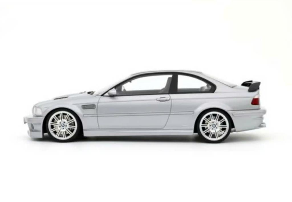 BMW E46 M3 GTR Zilver Metallic 2001 OTTO MOBILE 1/18 OT1128, Verzenden, Nieuw, Auto, OttOMobile