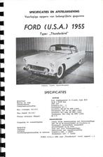 Ford U.S.A. Thunderbird 1955 en 1957 afstelgegevens, Verzenden