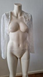 Witte kanten bolero met lange mouwen-maat 42, Wit, Maat 42/44 (L), Nieuw, Ophalen of Verzenden