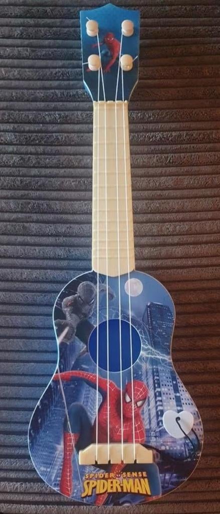 Spider-Man mini ukelele, gemaakt van duurzaam ABS plastic., Ophalen of Verzenden, Nieuw