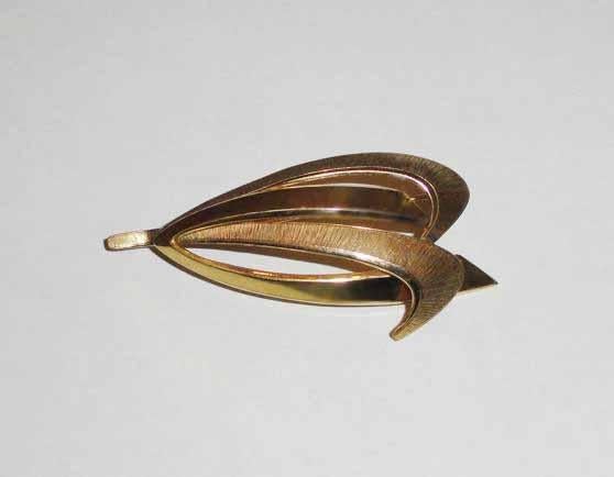 Broche Goudkleurig Vrije vorm modern, Overige materialen, 4 tot 7 cm, Verzenden, Zo goed als nieuw