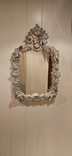 Grote porseleinen spiegel met engeltjes en bloemen, Ophalen, Overige vormen, 50 tot 100 cm, 100 tot 150 cm