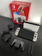Nintendo Switch Console OLED Wit + 256 GB SD-kaart, Met 2 controllers, Zo goed als nieuw, Met harde schijf, Switch OLED