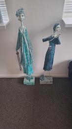 2 Poppen op marmeren voet - Ontwerper Van Mourik, Antiek en Kunst, Ophalen of Verzenden