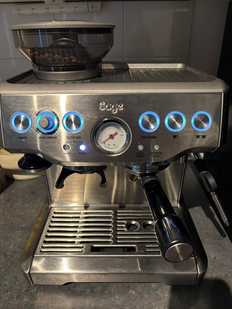 Sage the Barista Express - volautomaat, Ophalen of Verzenden, Zo goed als nieuw, Espresso apparaat