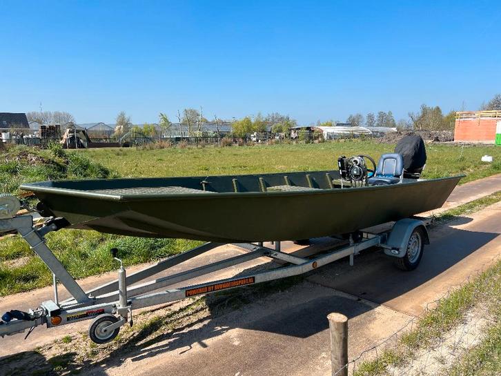 Aluminium boot platbodem 1,75 x 5,30 mtr., Watersport en Boten, Motorboten en Motorjachten, Nieuw, Aluminium, Tot 6 meter, Benzine