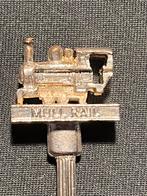 Vintage bewerkt lepeltje met een Stoomtrein., Ophalen of Verzenden