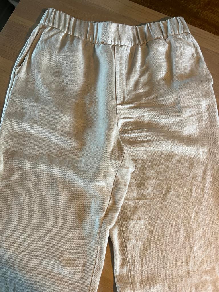 Minus linnen broek maat 38, Kleding | Dames, Maat 38/40 (M), Beige, Ophalen of Verzenden, Zo goed als nieuw