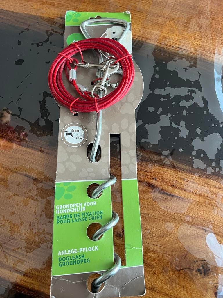 Hondenlijn met grondpin, Ophalen of Verzenden, Nieuw